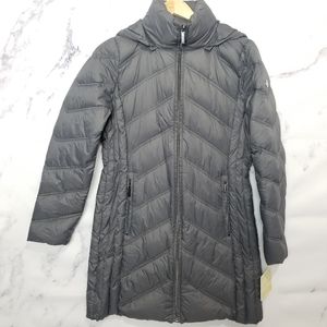 MICHAEL MICHAEL KORS 3/4 Grey Puffer Jacket, Size Medium